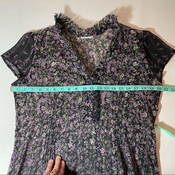 KIMCHI BLUE floral sheer frock L - Picture 7 of 8